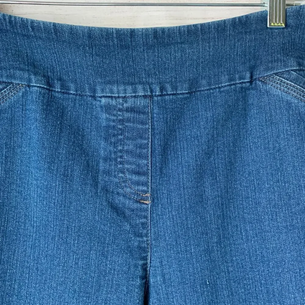 Westbound Denim Jean Bermuda Shorts Pull On Cuffed Hem Size 18